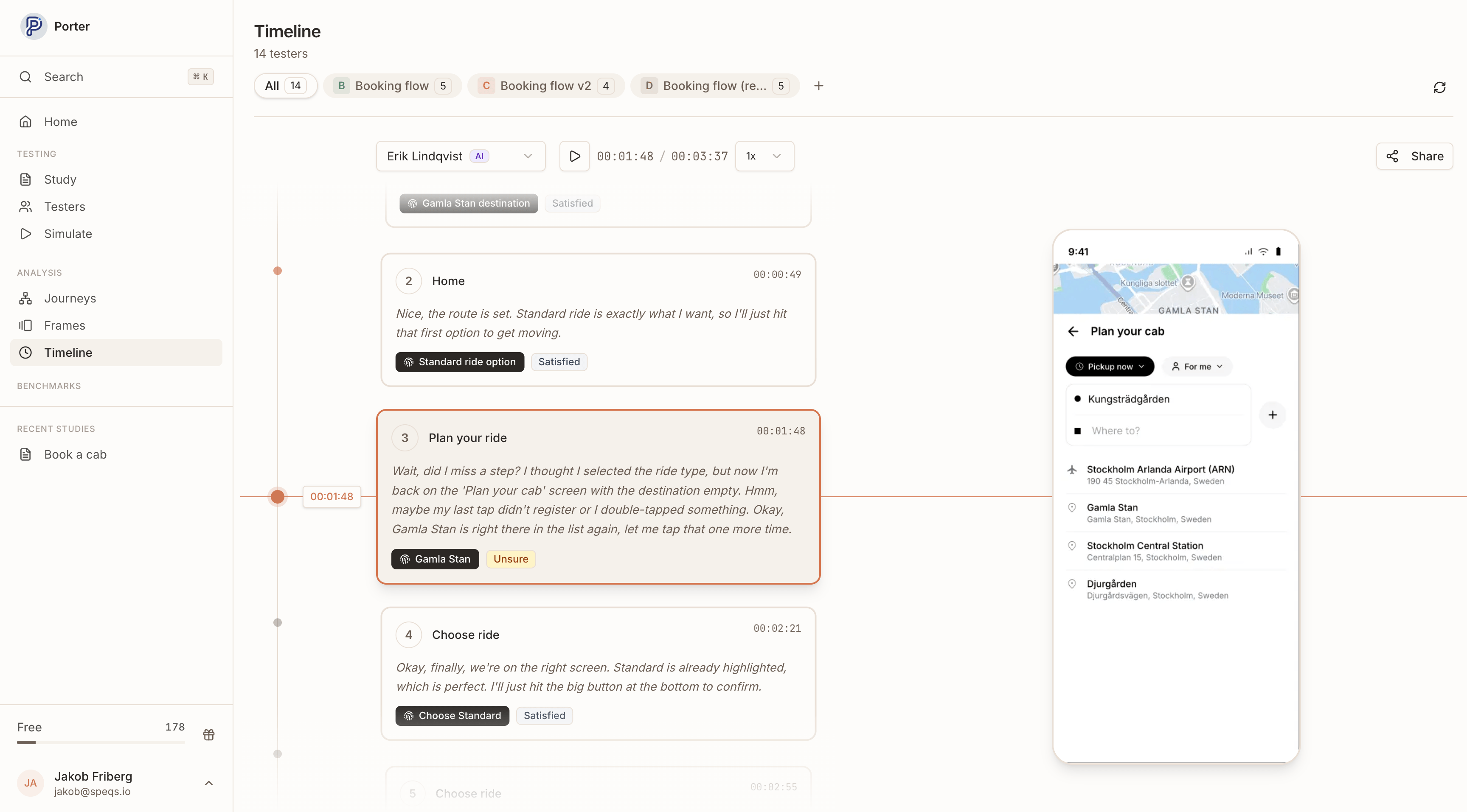 Timeline visualization